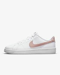 WMNS NIKE COURT ROYALE 2 NN 8.5 / WHITE/PINK OXFORD-BLACK-TM ORANGE