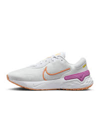 W NIKE RENEW RUN 4 7.5 / WHITE/AMBER BROWN-PHOTON DUST