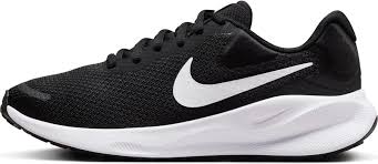 W NIKE REVOLUTION 7 8.5 / WHITE/METALLIC SILVER-SAIL-BLACK