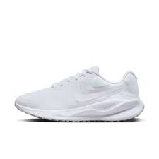 W NIKE REVOLUTION 7 8.5 / WHITE/METALLIC SILVER-SAIL-BLACK