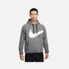 AS M NK TF HOODIE SWOOSH PO M / BLACK/WHITE