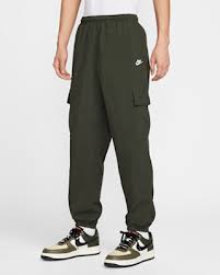 AS M NK CLUB WVN CARGO PANT L / SEQUOIA/WHITE